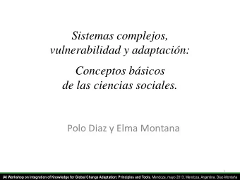 vulnerabilidad y adaptacin:  Conceptos bsicos  de las ciencias sociales.  Polo Diaz y Elma