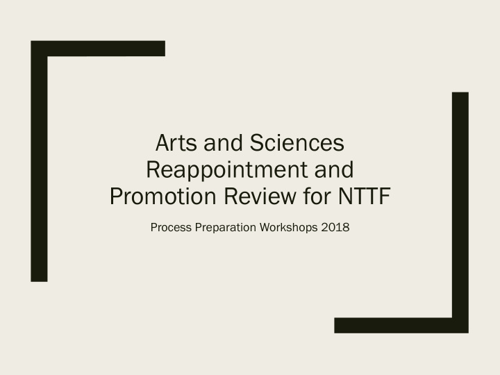 arts and sciences reappointment and promotion review for