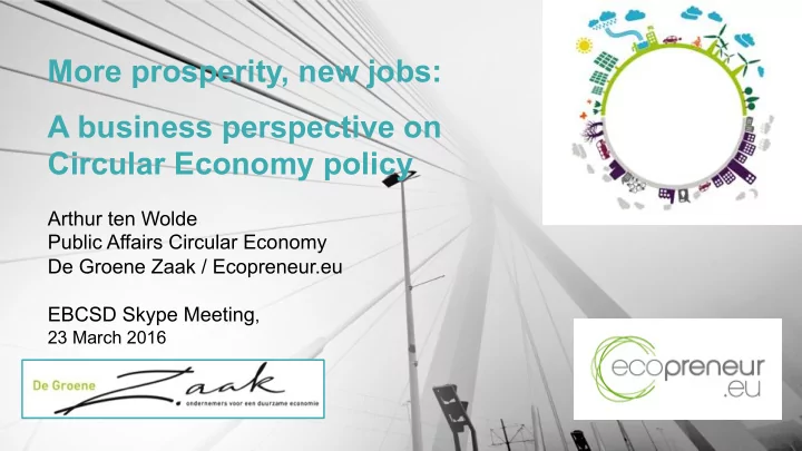 more prosperity new jobs