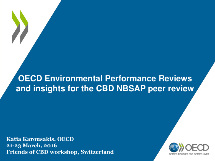 oecd environmental performance reviews and insights for