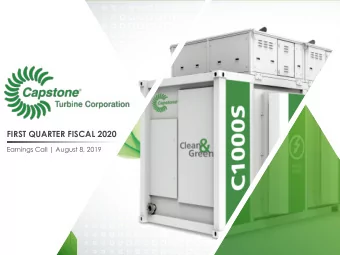 FIRST QUARTER FISCAL 2020  Earnings Call | August 8, 2019  Safe Harbor This presentation contains