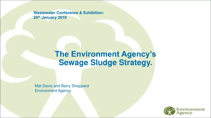 sewage sludge strategy