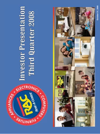 October 31, 2008  Safe Harbor Statement  Safe Harbor Statement  This presentation contains  This