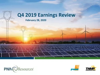 Q4 2019 Earnings Review  February 28, 2020  Safe Harbor Statement  Statements made in this
