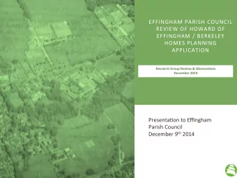 EFFINGHAM  PARISH  COUNCIL      REVIEW  OF  HOWARD  OF    EFFINGHAM  /