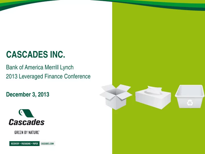 cascades inc