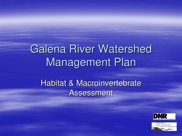 galena river watershed galena river watershed management