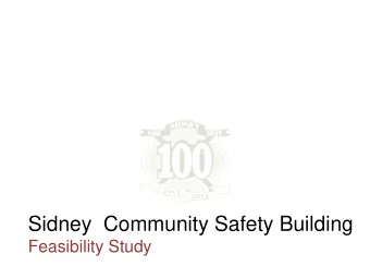 Sidney  Community Safety Building  Feasibility Study  PHOTOGRAPH  SATELLITE  PHOTOGRAPH  SATELLITE