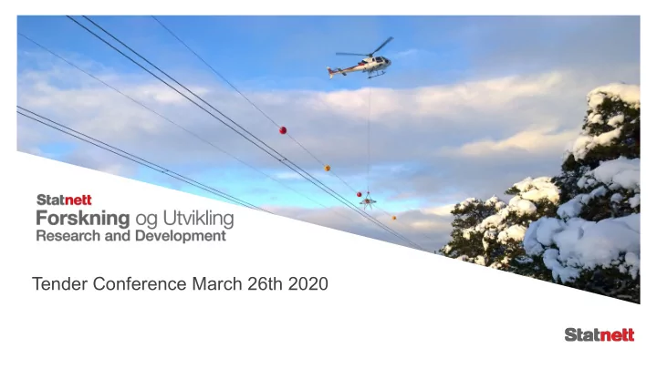 tender conference march 26th 2020 guidelines for the