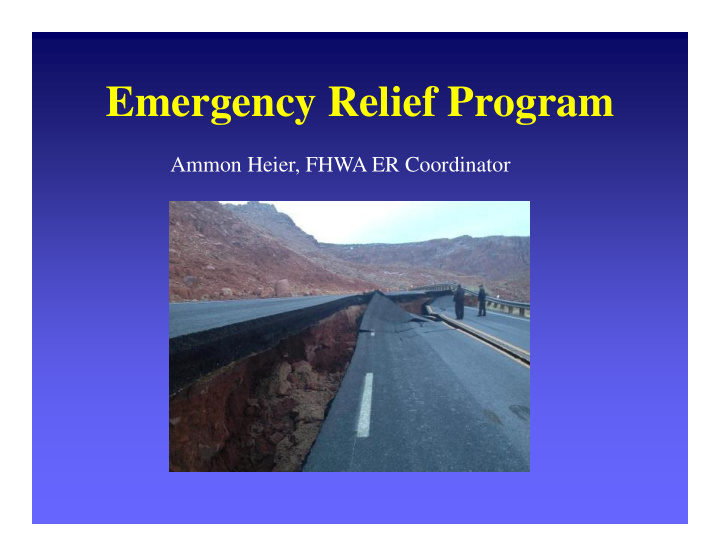 emergency relief program