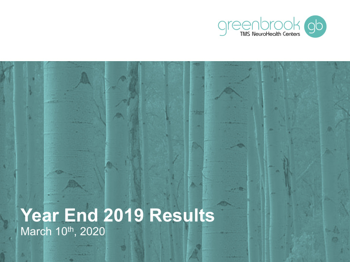 year end 2019 results
