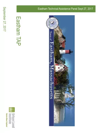 Eastham TAP  Westfield Technical Assistance Panel, October 26, 2015  Eastham Technical Assistance