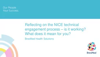 engagement process  is it working?  What does it mean for you?  BresMed Health Solutions