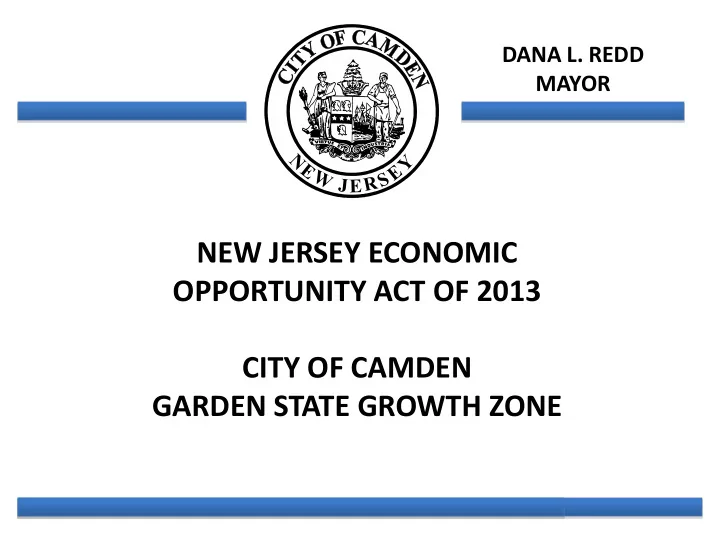 new jersey economic opportunity act of 2013 city of