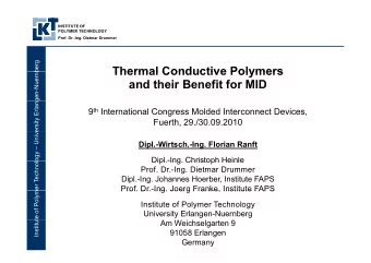 Thermal Conductive Polymers  Thermal Conductive Polymers  gen-Nuernb  and their Benefit for MID