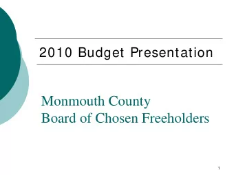Monmouth County  Board of Chosen Freeholders  1  2  Purposes  County  17%  General Property Taxes