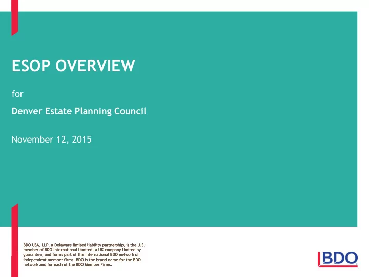 esop overview