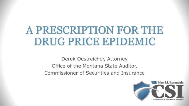 a prescription for the drug price epidemic