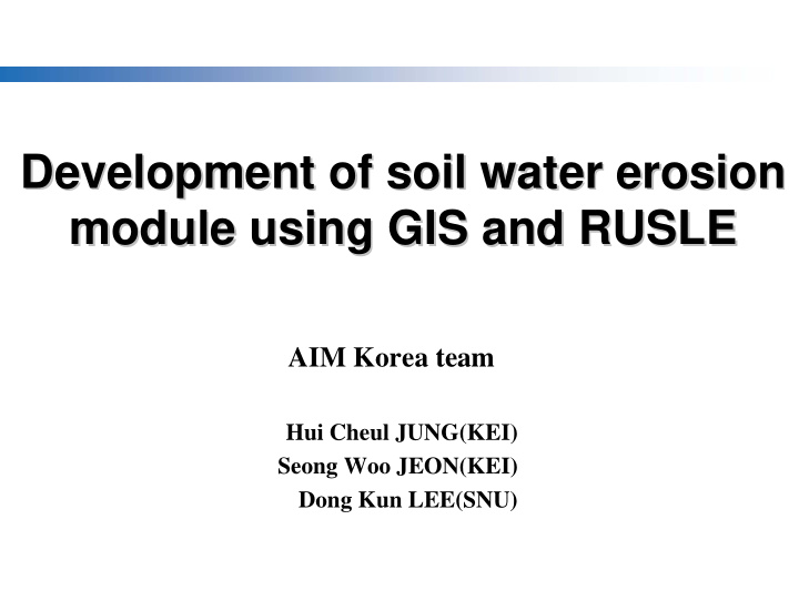 development of soil water erosion development of soil