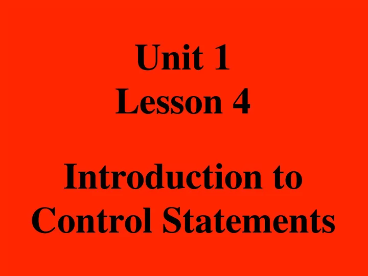 unit 1