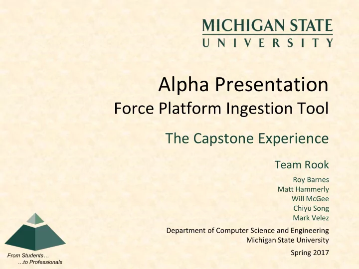 alpha presentation