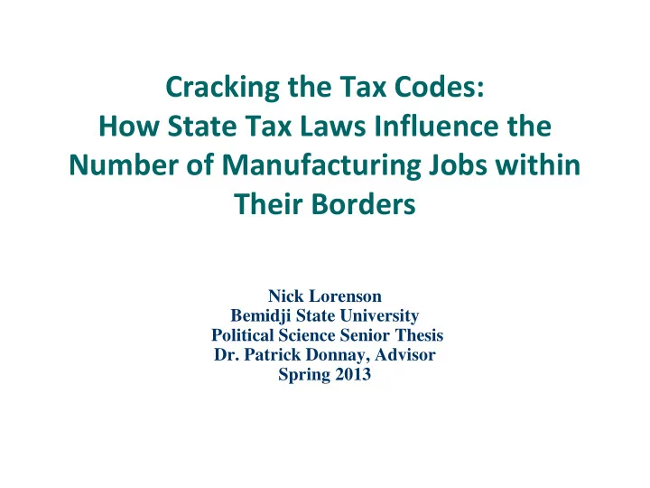 cracking the tax codes