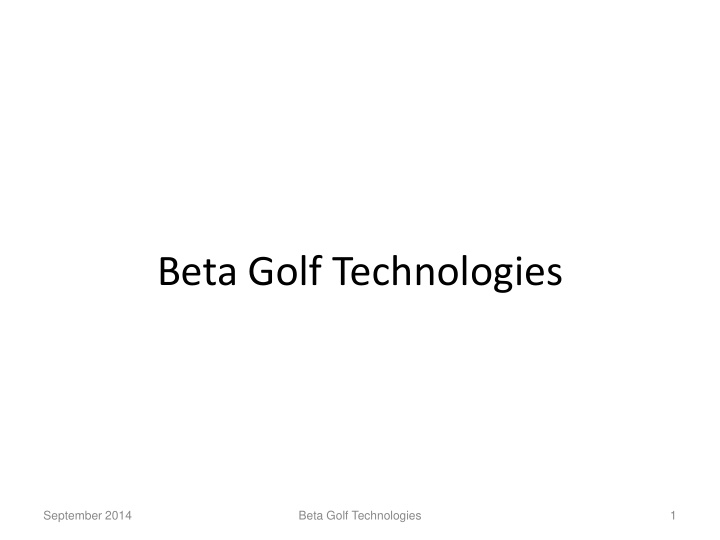 beta golf technologies