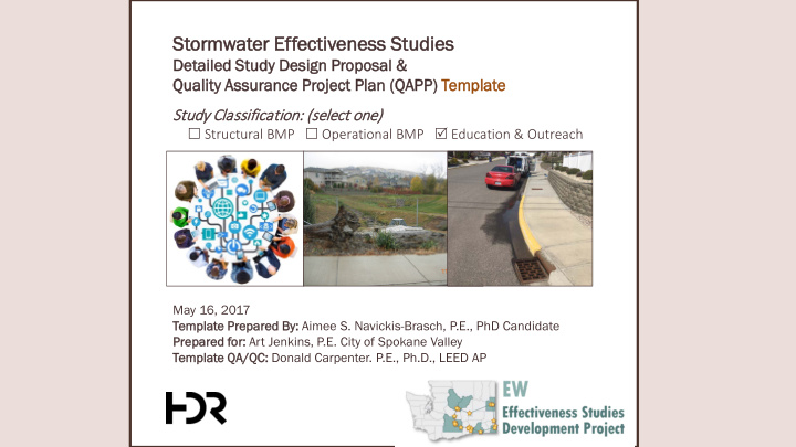 storm ormwater effectiveness s studies