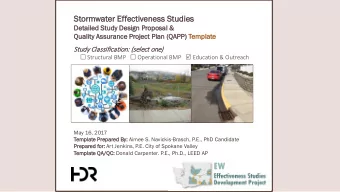 Storm  ormwater Effectiveness S  Studies  Detail  iled Study D  y Design P  Proposal  l &amp;  Qu