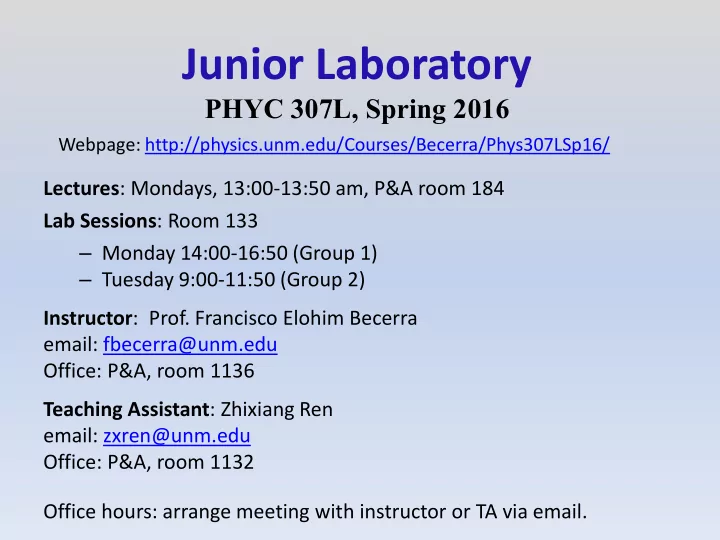 junior laboratory