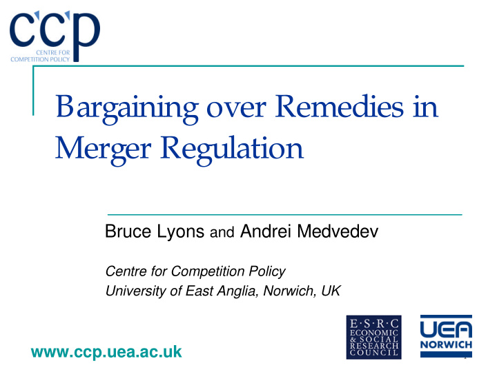 bargaining over remedies in merger regulation