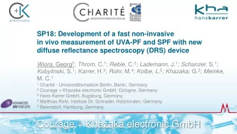Courage + Khazaka electronic GmbH  Courage + Khazaka, Charit, et al.  State of the art:  in vivo
