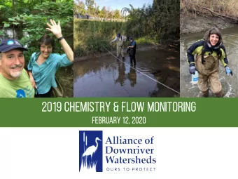 201  019 C  9 CHEMISTR  HEMISTRY  Y &amp;  &amp; FL  FLOW MONITOR  OW MONITORING  ING  February 12,