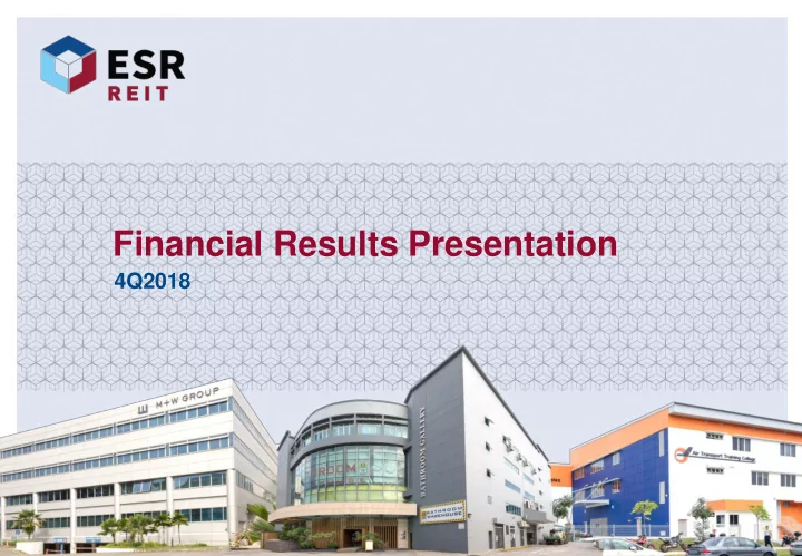 financial results presentation