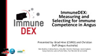 selecting for immune