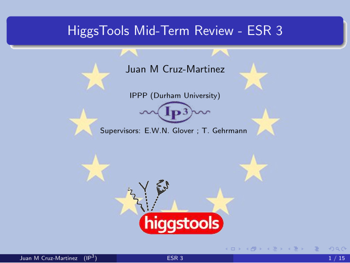 higgstools mid term review esr 3