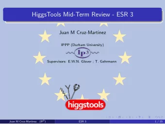HiggsTools Mid-Term Review - ESR 3  Juan M Cruz-Martinez  IPPP (Durham University)  Supervisors: