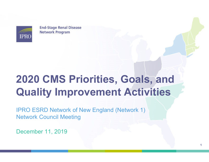 2020 cms priorities goals and quality improvement