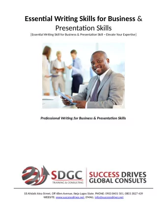 Essentjal Writjng Skills for Business &amp;  Presentatjon Skills  [Essentjal Writjng Skill for