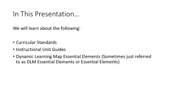 In This Presentation  We will learn about the following:  Curricular Standards