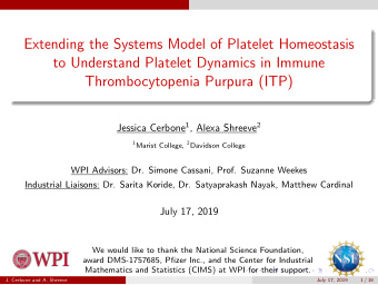 extending the systems model of platelet homeostasis to
