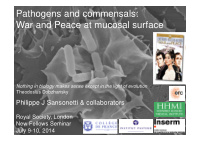 pathogens and commensals war and peace at mucosal surface