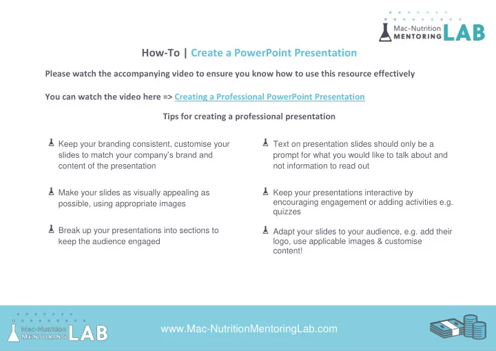 how to create a powerpoint presentation