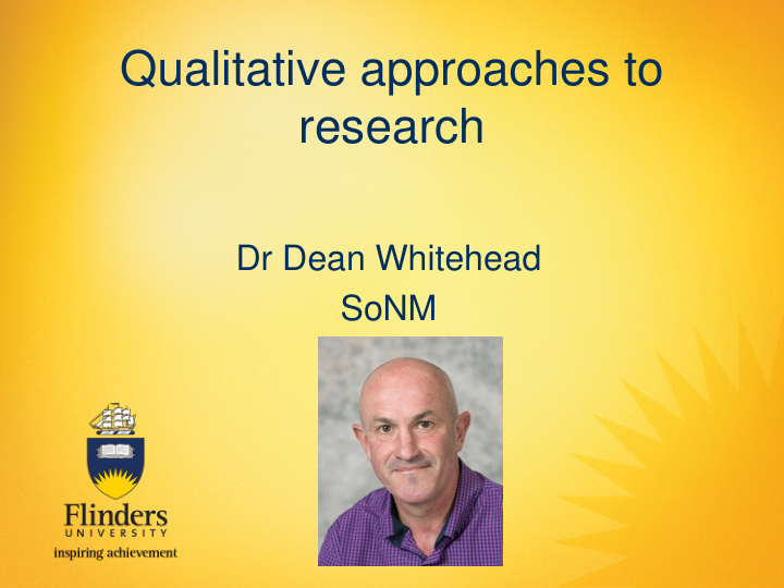 qualitative approaches to research