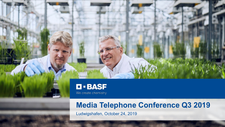 media telephone conference q3 2019