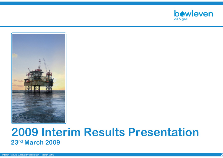 2009 interim results presentation