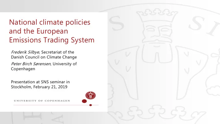 national climate policies