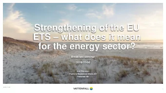 ETS  what does it mean  for the energy sector?  Breakfast seminar  2018-11-06  Erik Filipsson