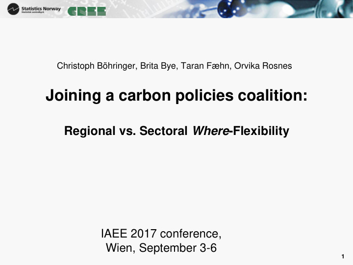 joining a carbon policies coalition