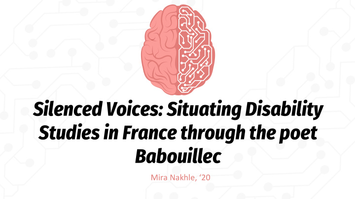 silenced voices situating disability studies in france